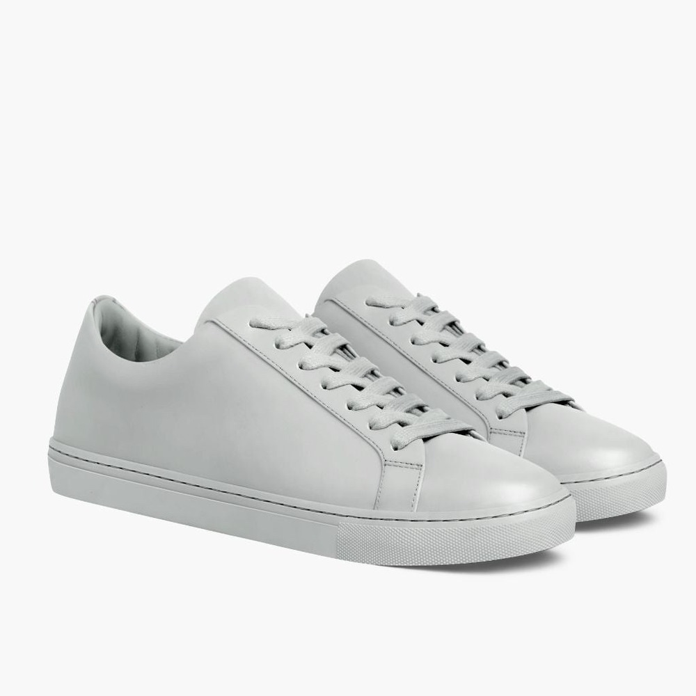 Women Thursday Boot Co. Premier Low Top Sneaker Gray Leather Size 8.5 Minimalist